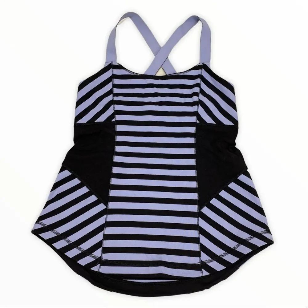 Lululemon Work It Out Tank Purple Black Size 8